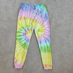 Dreamsicle Womens Tie Dye Jogger Sweatpants Pastel Multicolor Size Medium